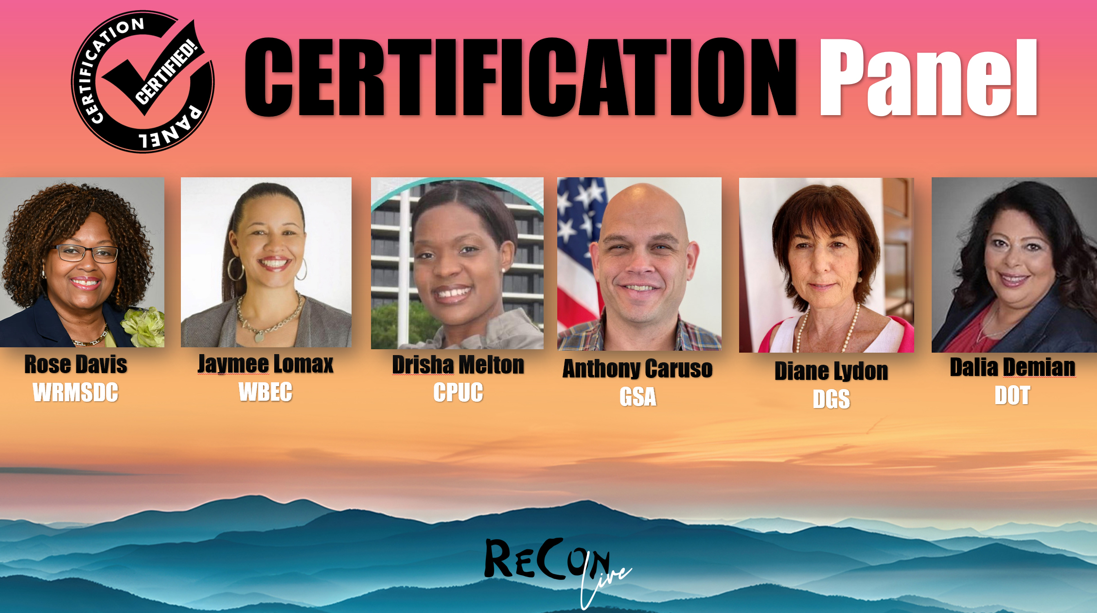 Certification panel graphic