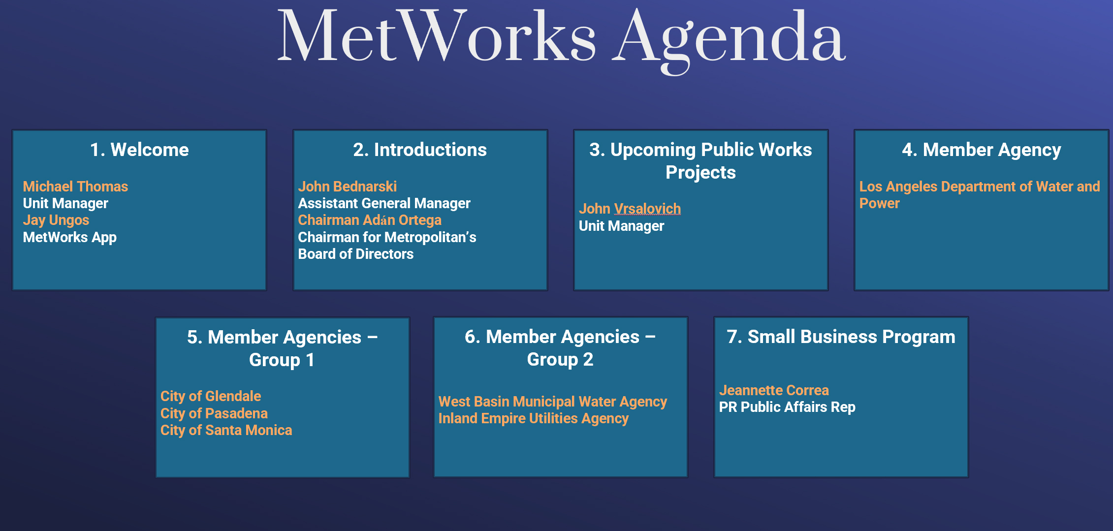 Agenda