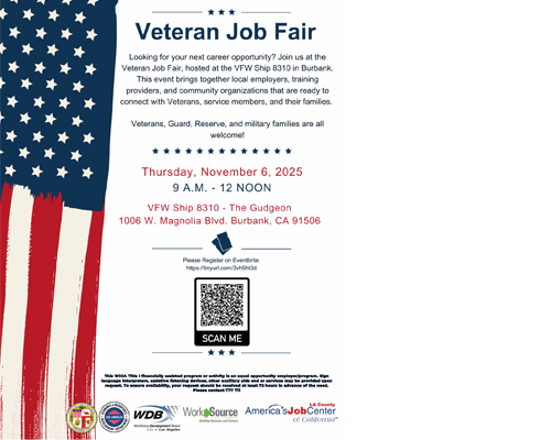 Veteran job fair flyer